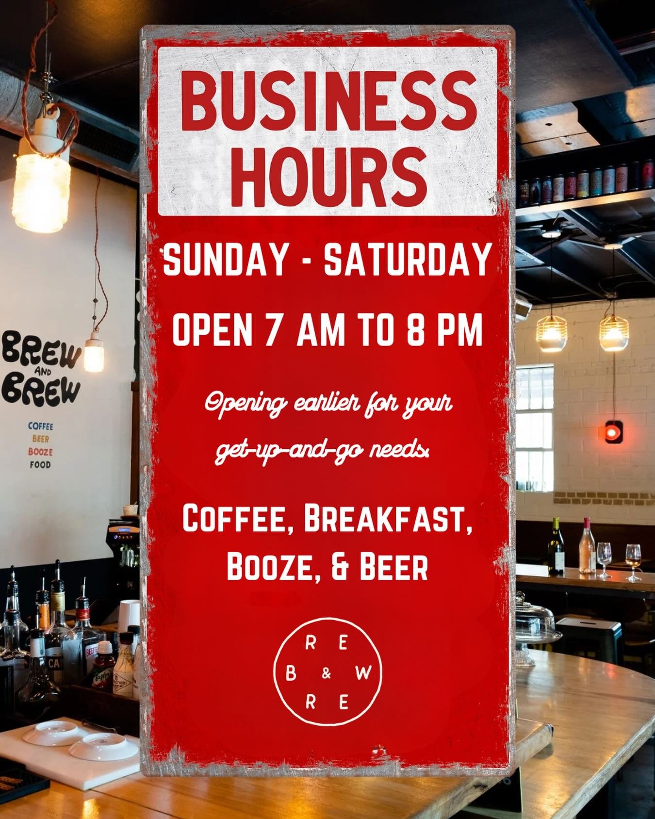 We&rsquo;re here for you&mdash;now even earlier. Starting this week, we&rsquo;ll be opening the doors at 7 AM and closing it down at 8 PM every day. That means we&rsquo;re still here for you to start your day and kickoff your night. 

Kitchen&rsquo;s
