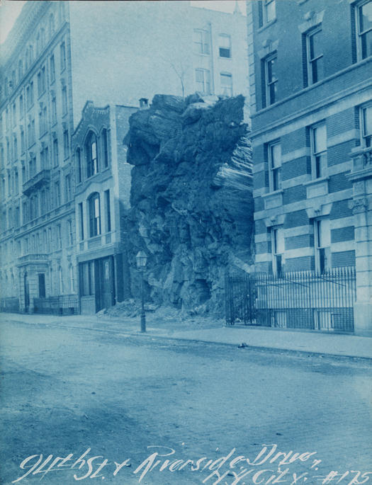  View south on 94th Street near Riverside Drive, ca. 1895. Cyanotype  Museum of the City of New York, Prints and Photographs Collection 