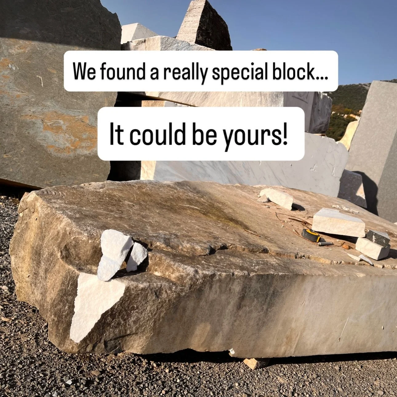 Finding excellent quality marble is challenging.

Most of it is already bought directly from the quarry. Those who work with marble (sculpture is just a minimal part of the marble industry) know the right people to contact and go straight to the sour