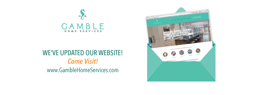 Website announcement graphic for Gamble Home Services
