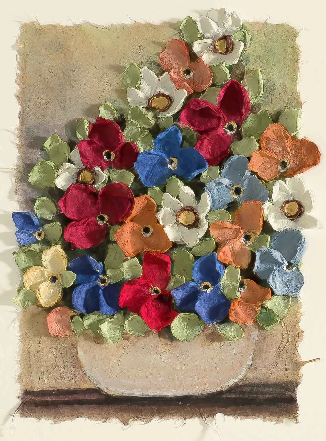 Copy of Mist Floral Pot Vertical 12x22