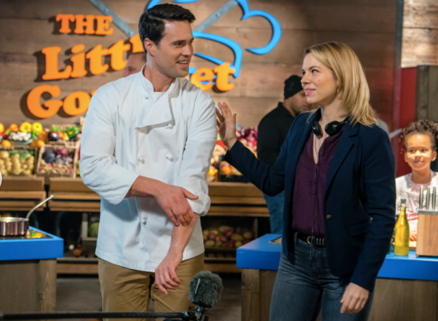 Brett Dalton and Ali Liebert in Cooking with Love .
