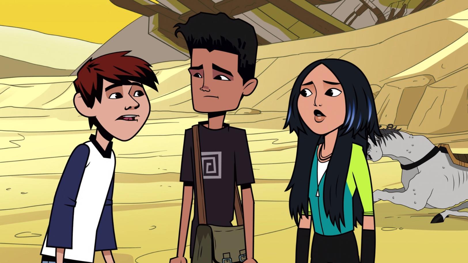 Kai, Adam, and Mira in The Hollow . 