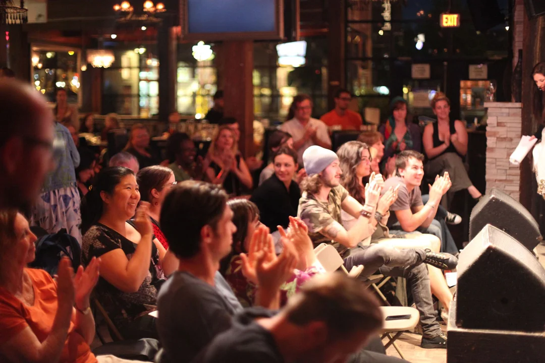 Supportive audience at the Cold Reading Series.