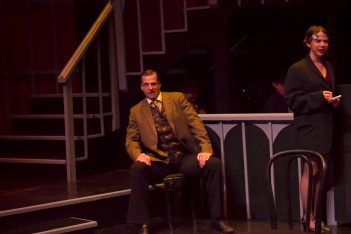Donald Laney, choreographer, and Kelsey Pohl in GVT’s 2015 production of Chicago . (Photo Courtesy Valerie Pritt / Greenbrier Valley Theatre)