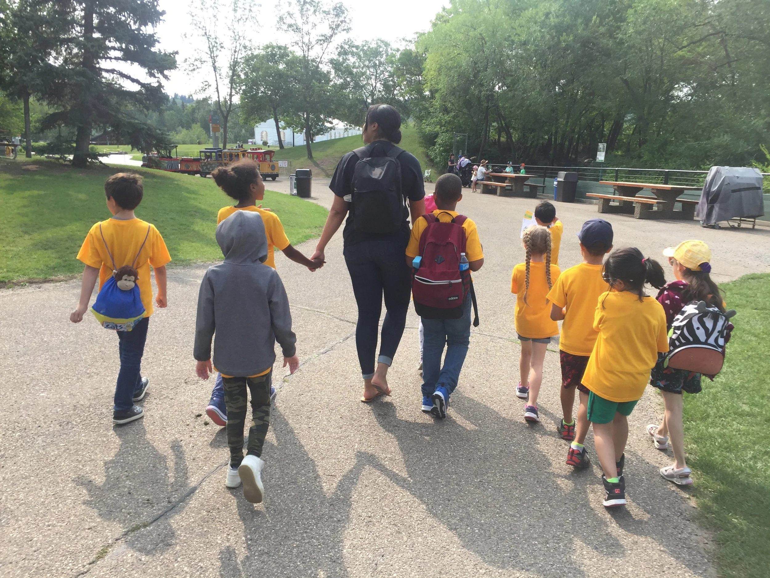 Students at Discovery Place enjoy nature based, child lead programming.