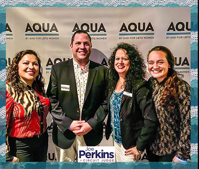 Joe had a wonderful time chatting with friends last night at Aqua Foundation for Women&rsquo;s Aqua Affair 2019. #PerkinsForJudge #PerkinsParaJuez #PerkinsPouJij #StrengthInUnity #AquaAffair2019 #AquaFoundation