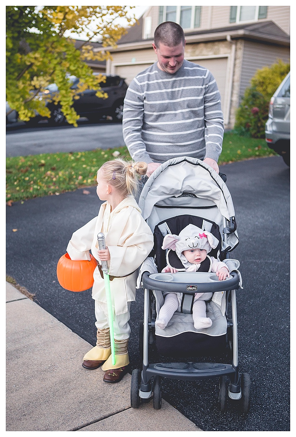 family halloween trick or treat