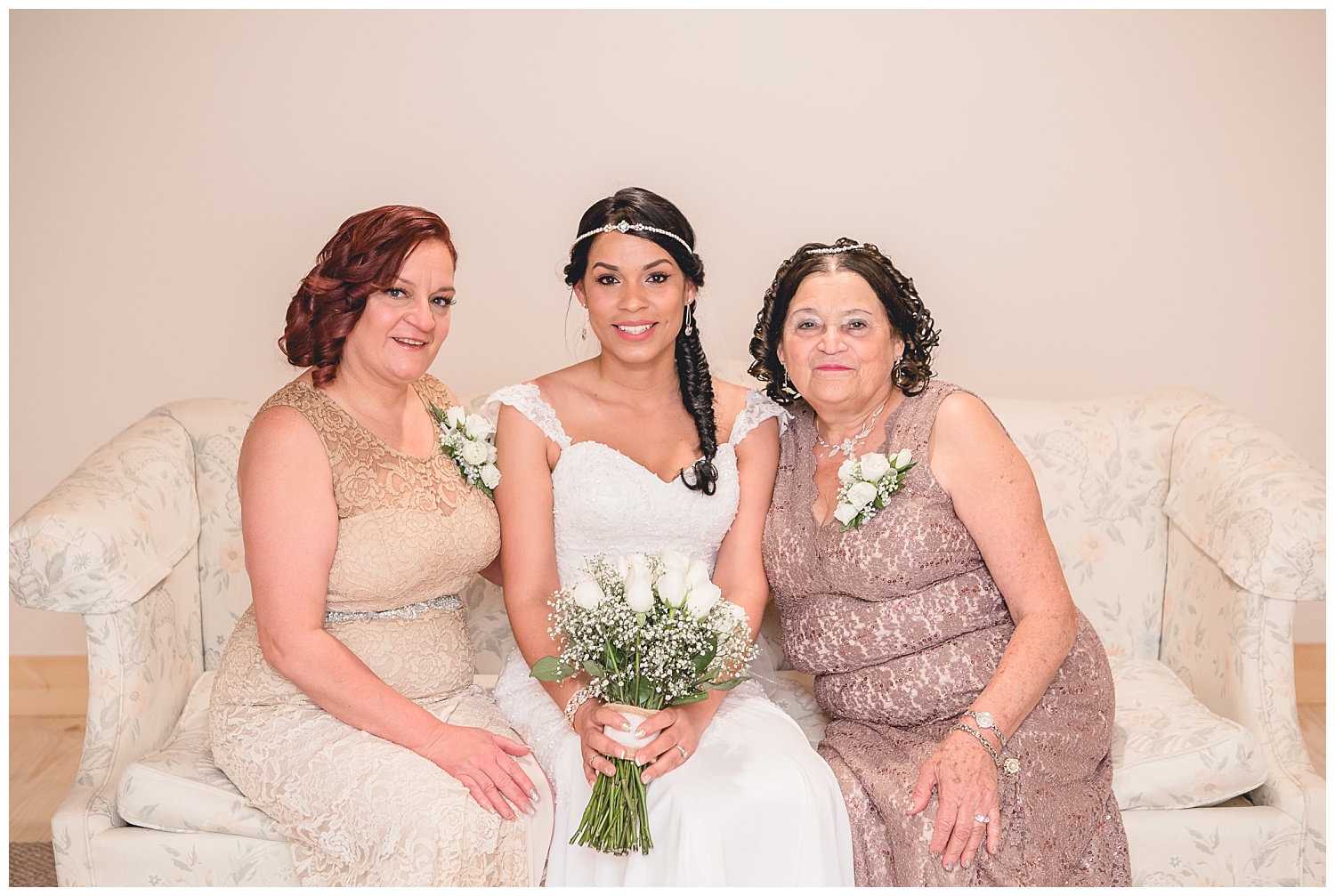 bride and family