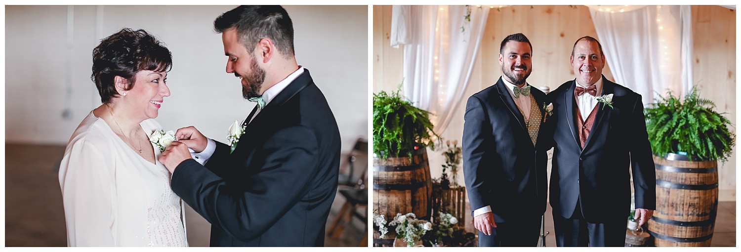 groom and parents