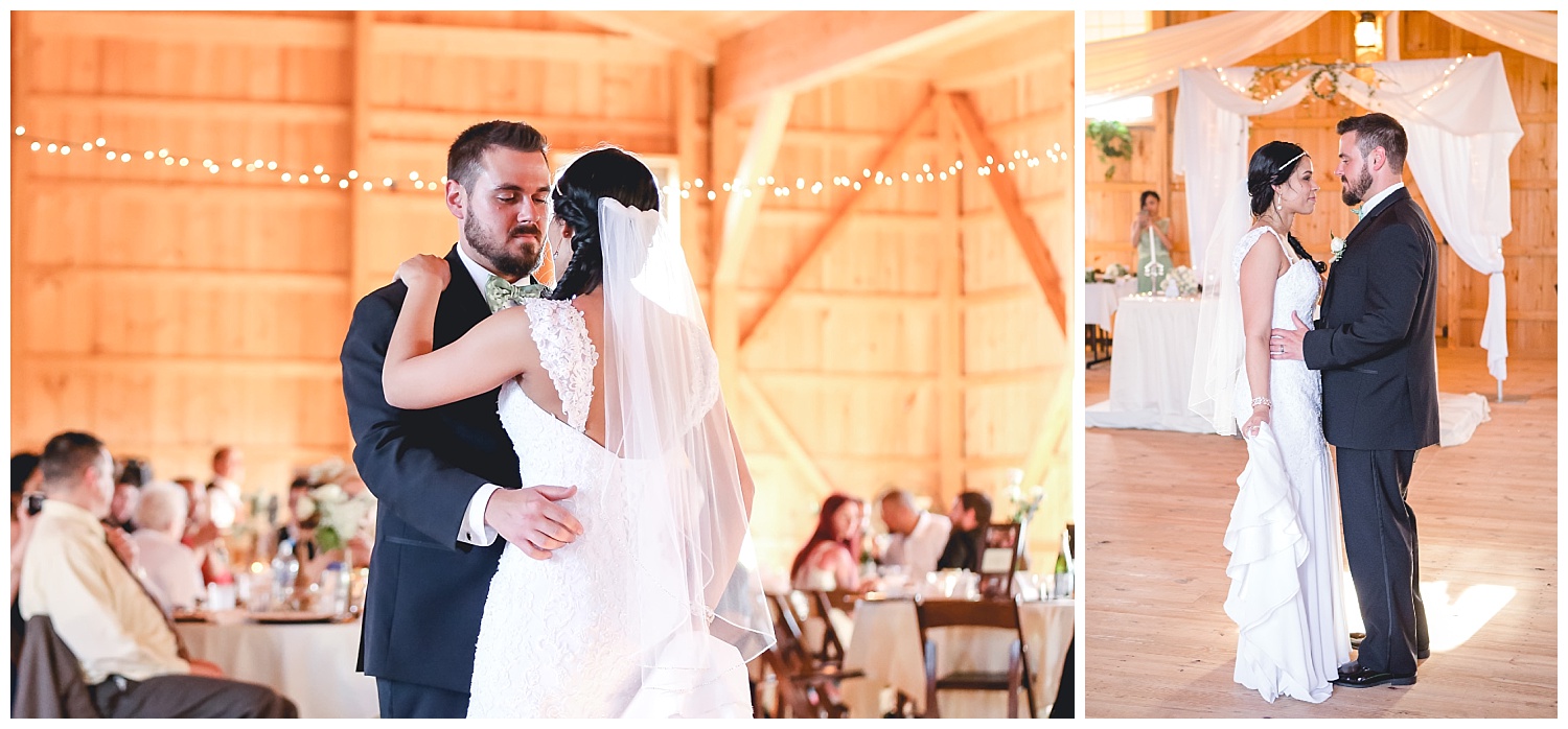bride and groom first dance