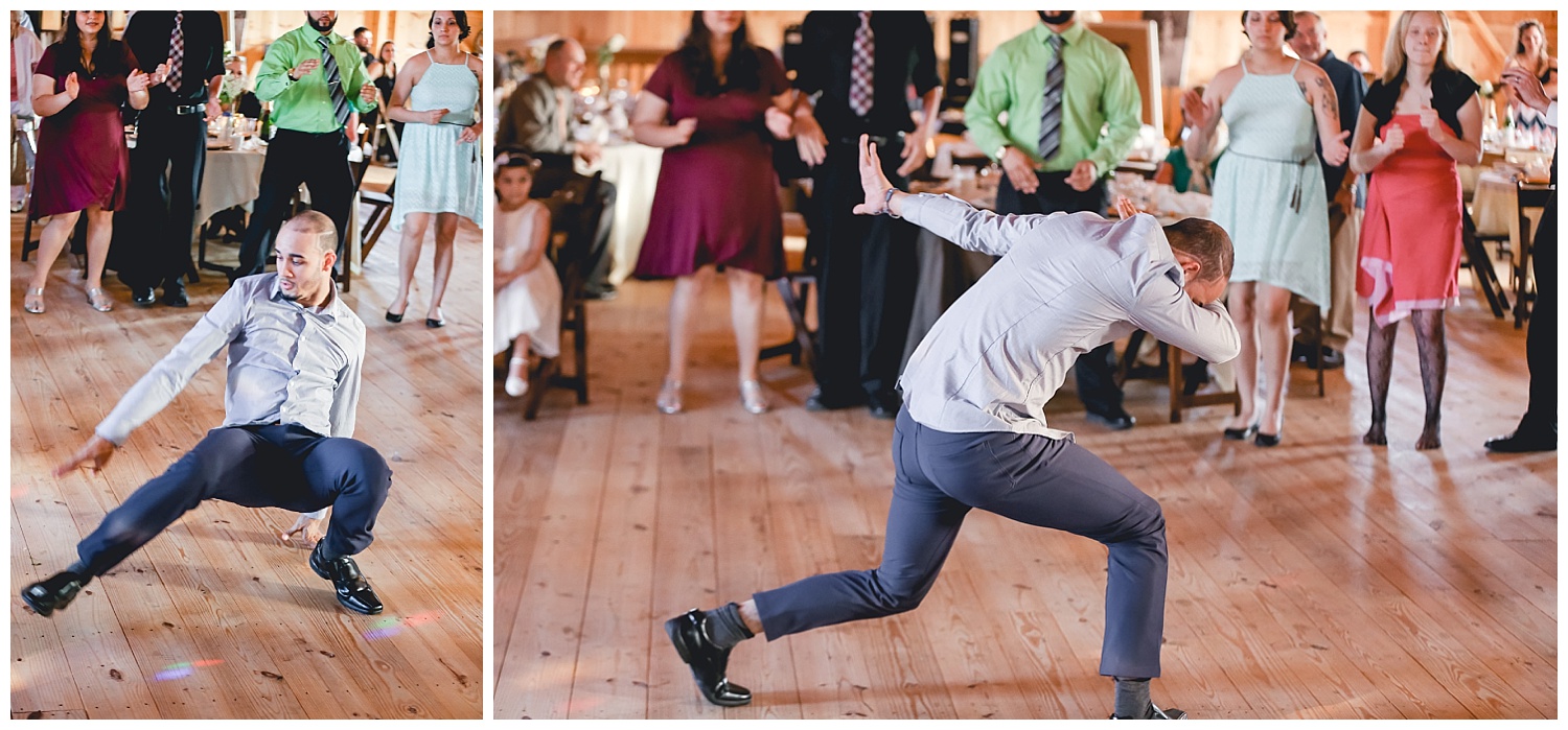 dancer at wedding reception