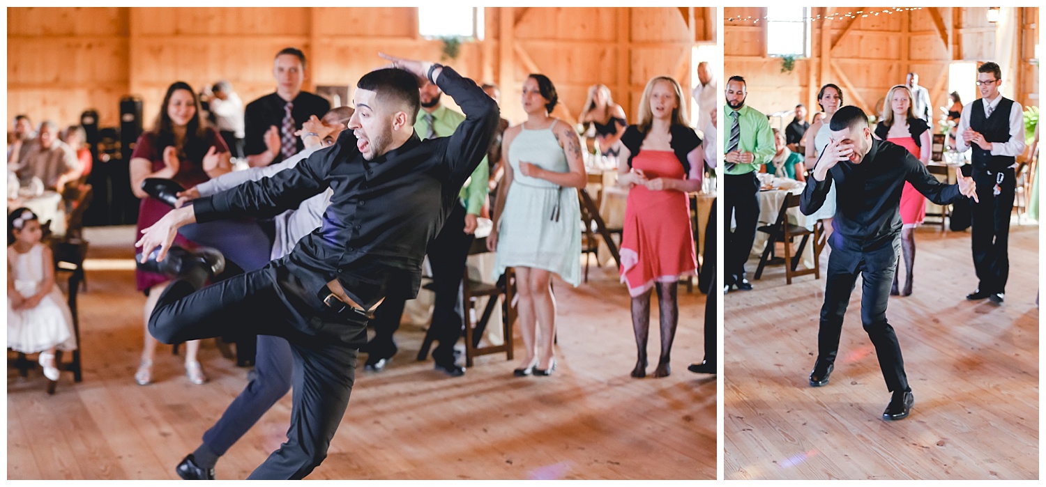 dancer at wedding reception