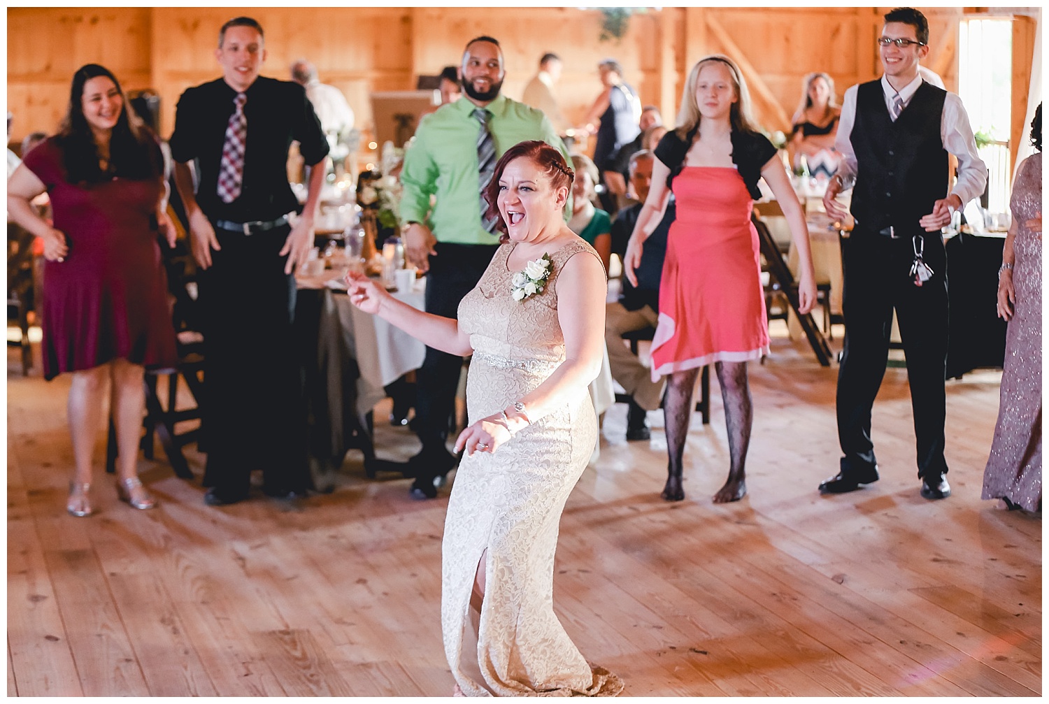 mother of bride dancing at reception