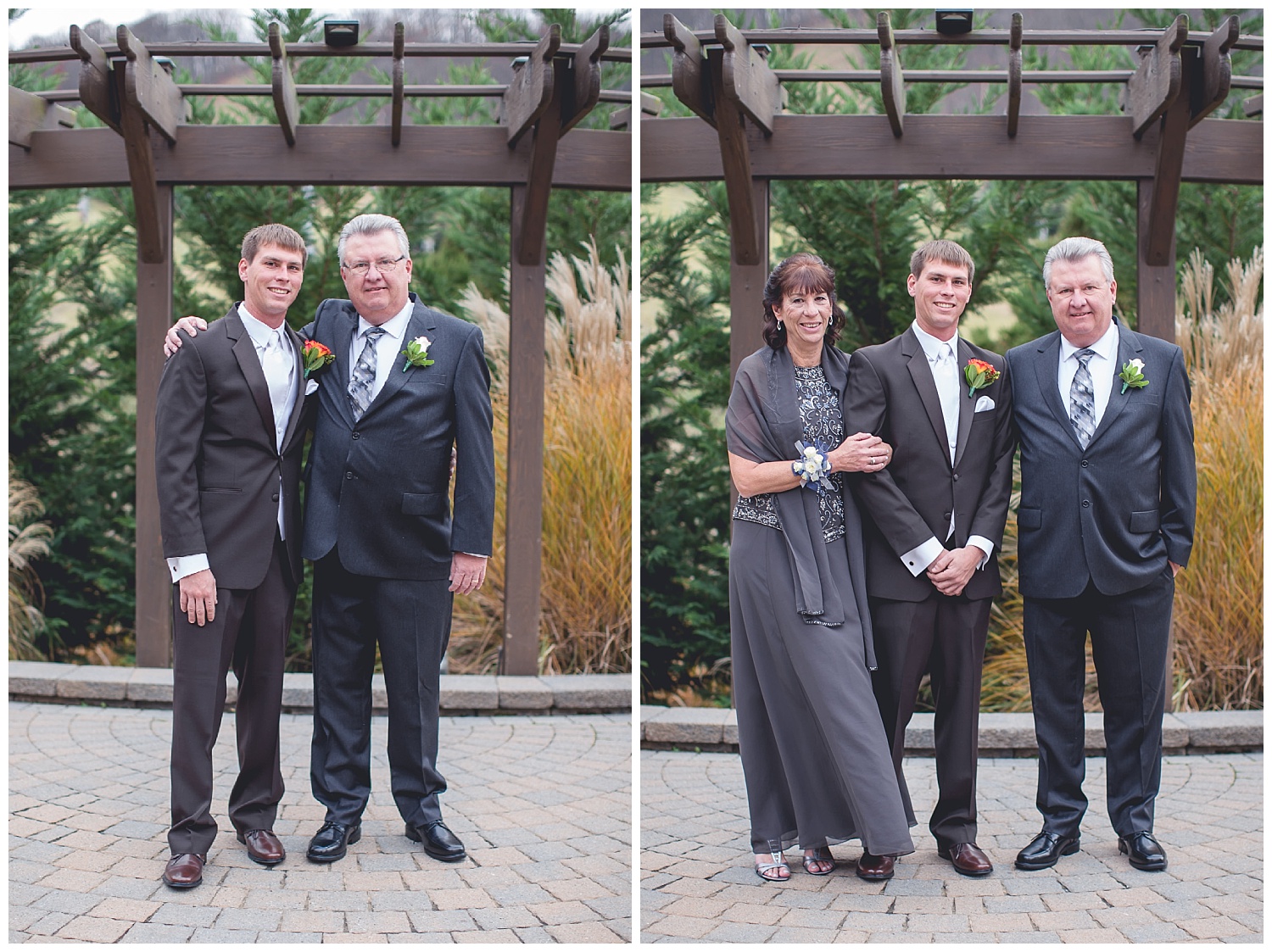 groom and parents portraits