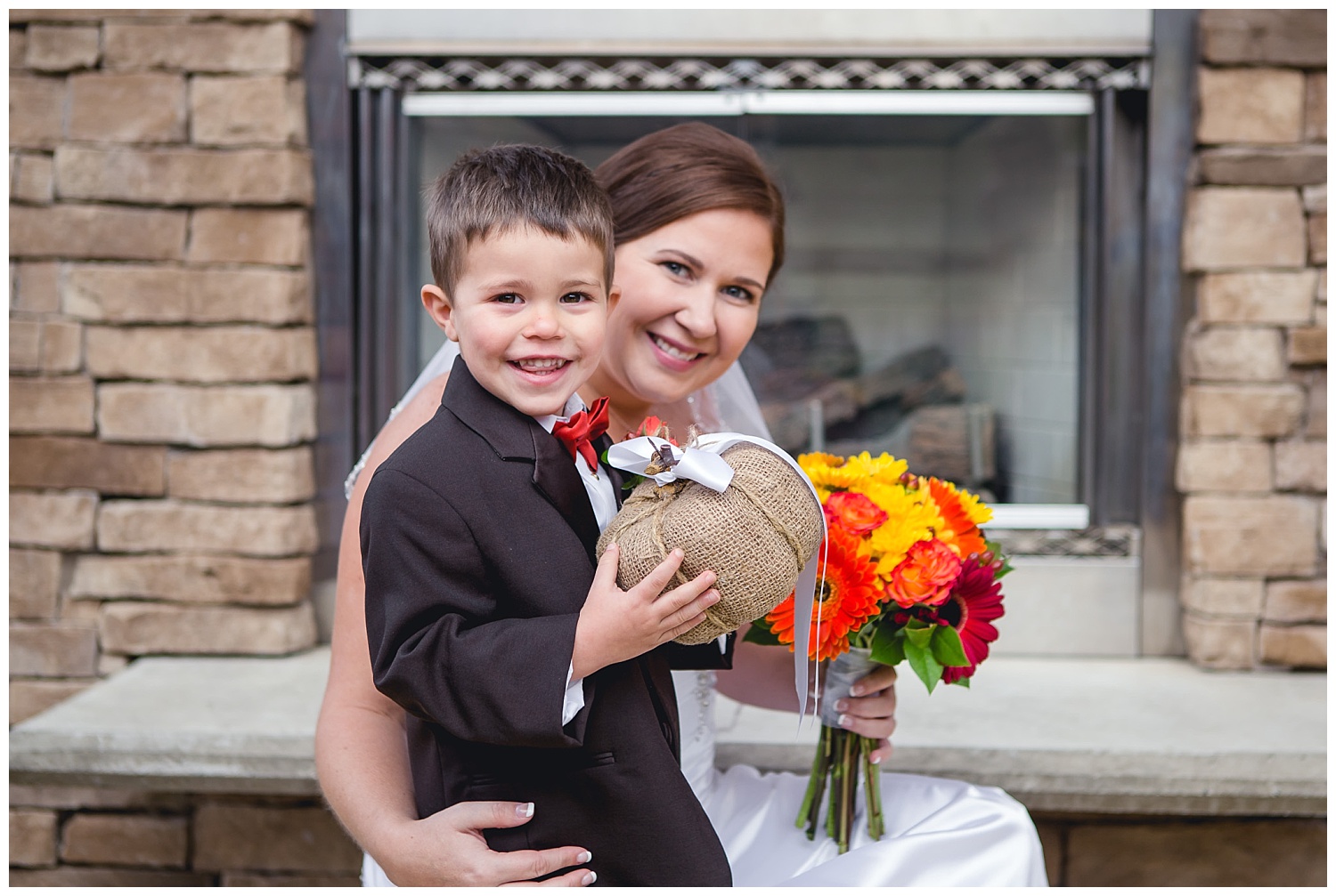 bride with ring bearer