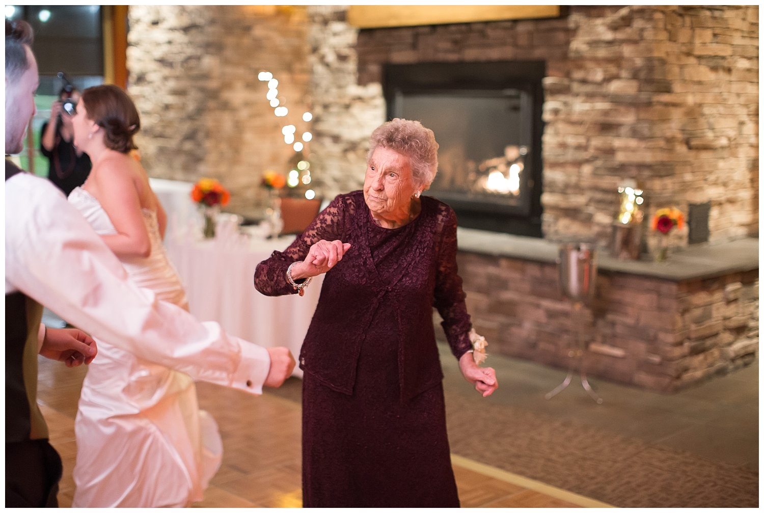 grandma dances at wedding reception