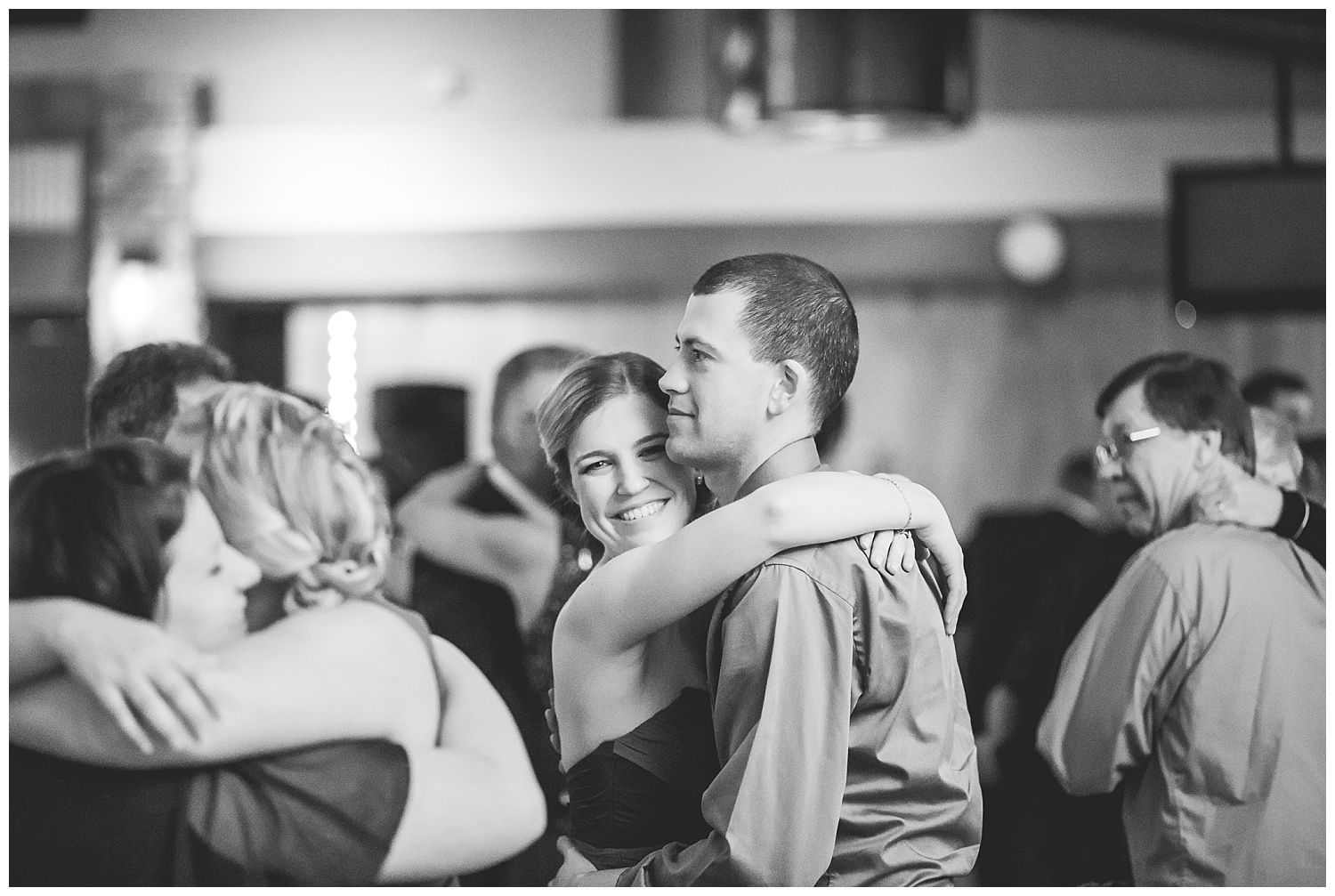 couple dances at wedding reception