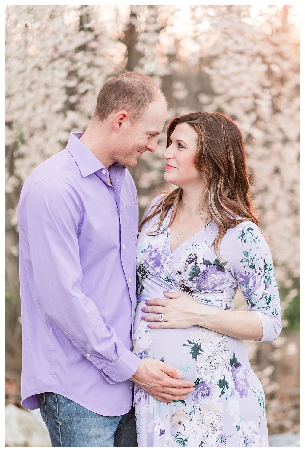 spring maternity session blossoms
