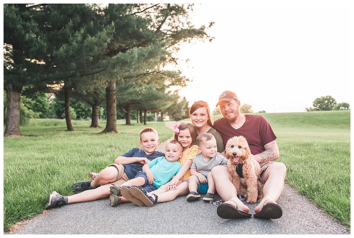lititz pa, golden hour, spring family session