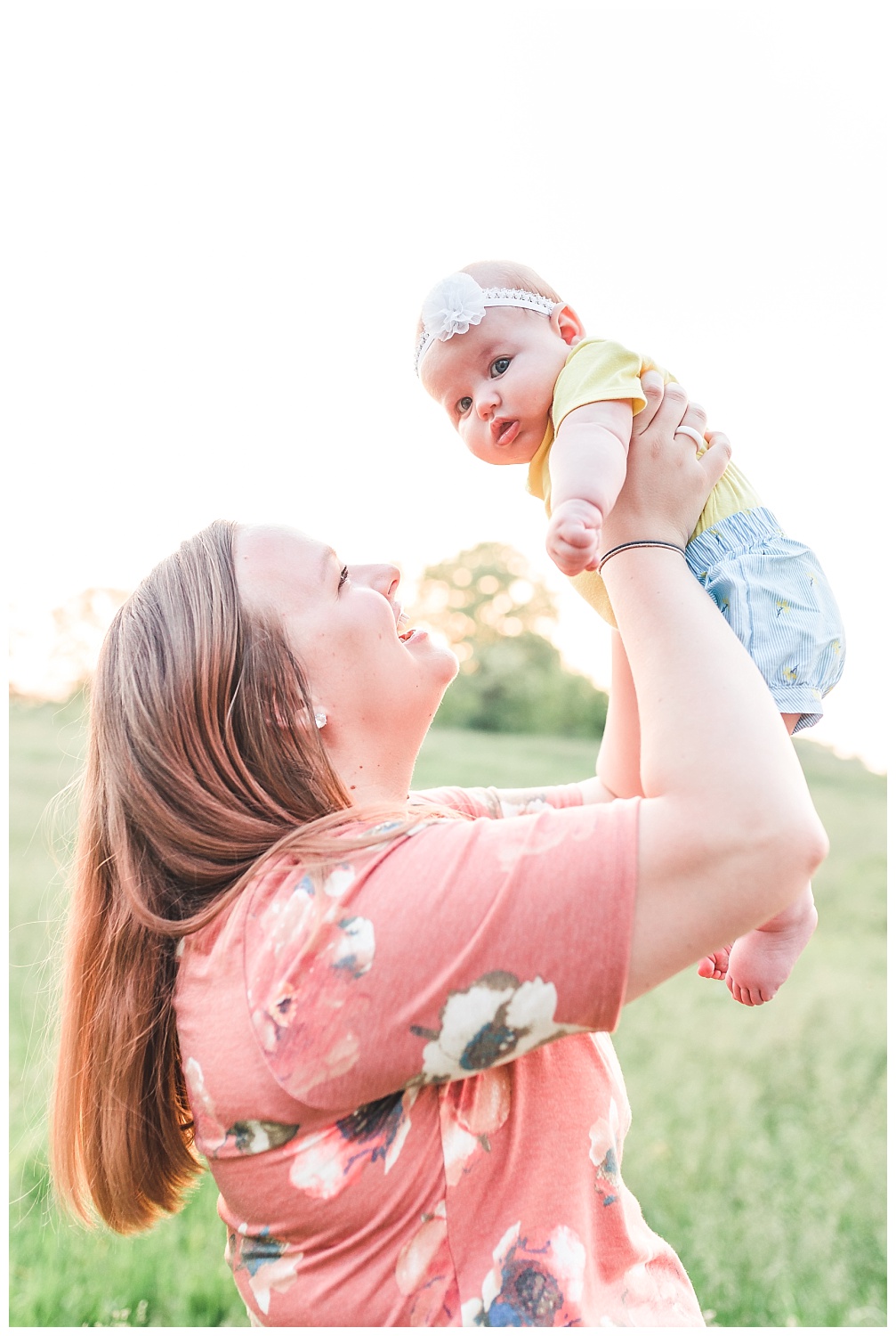 lancaster county pa, sunset family session, mother and baby
