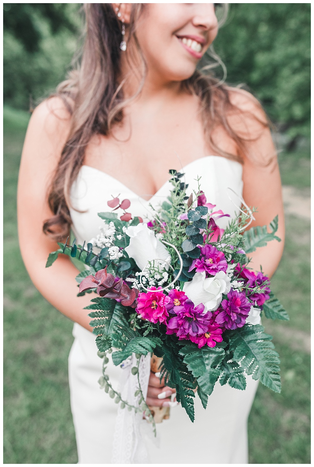 sickman's mill, lancaster pa, summer weddings, wedding flowers, pink, purple, bride portrait