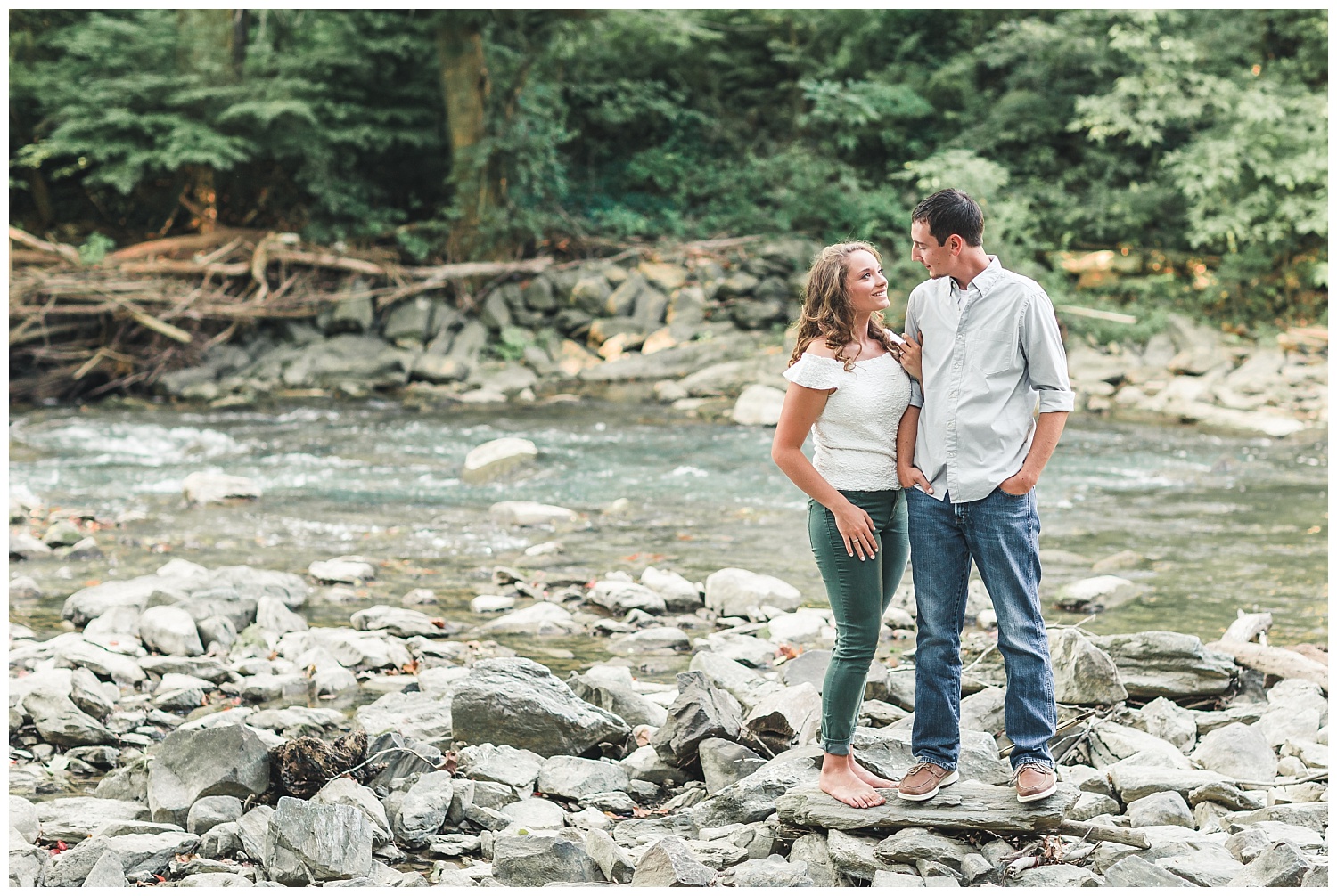summer engagement session, the mill at manor falls, lancaster, pa