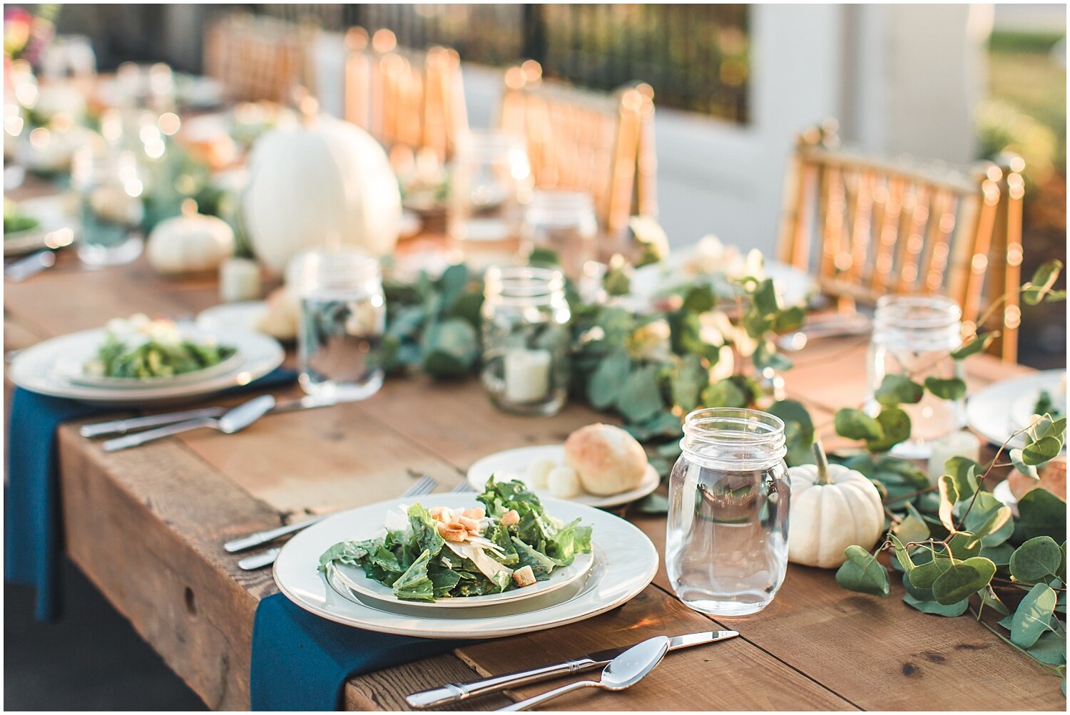 Lancaster PA fall wedding, head table, reception details and decor, outdoor reception