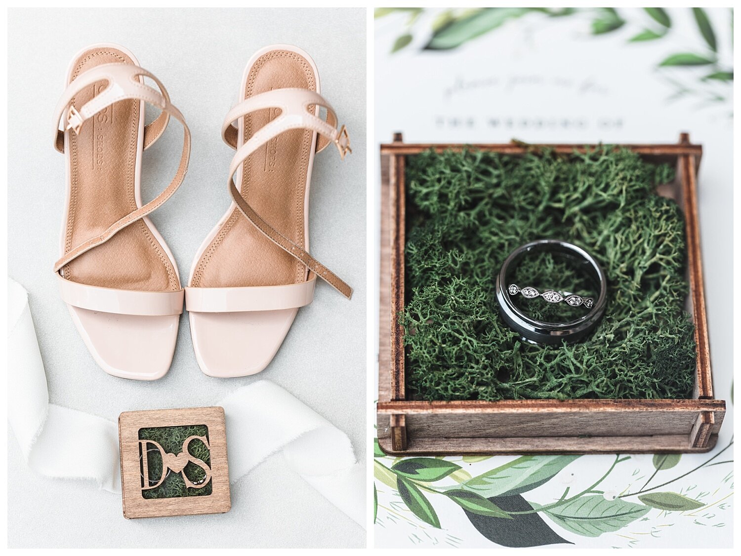 The Mill at Manor Falls wedding, Millersville, PA, bridal details, shoes, rings