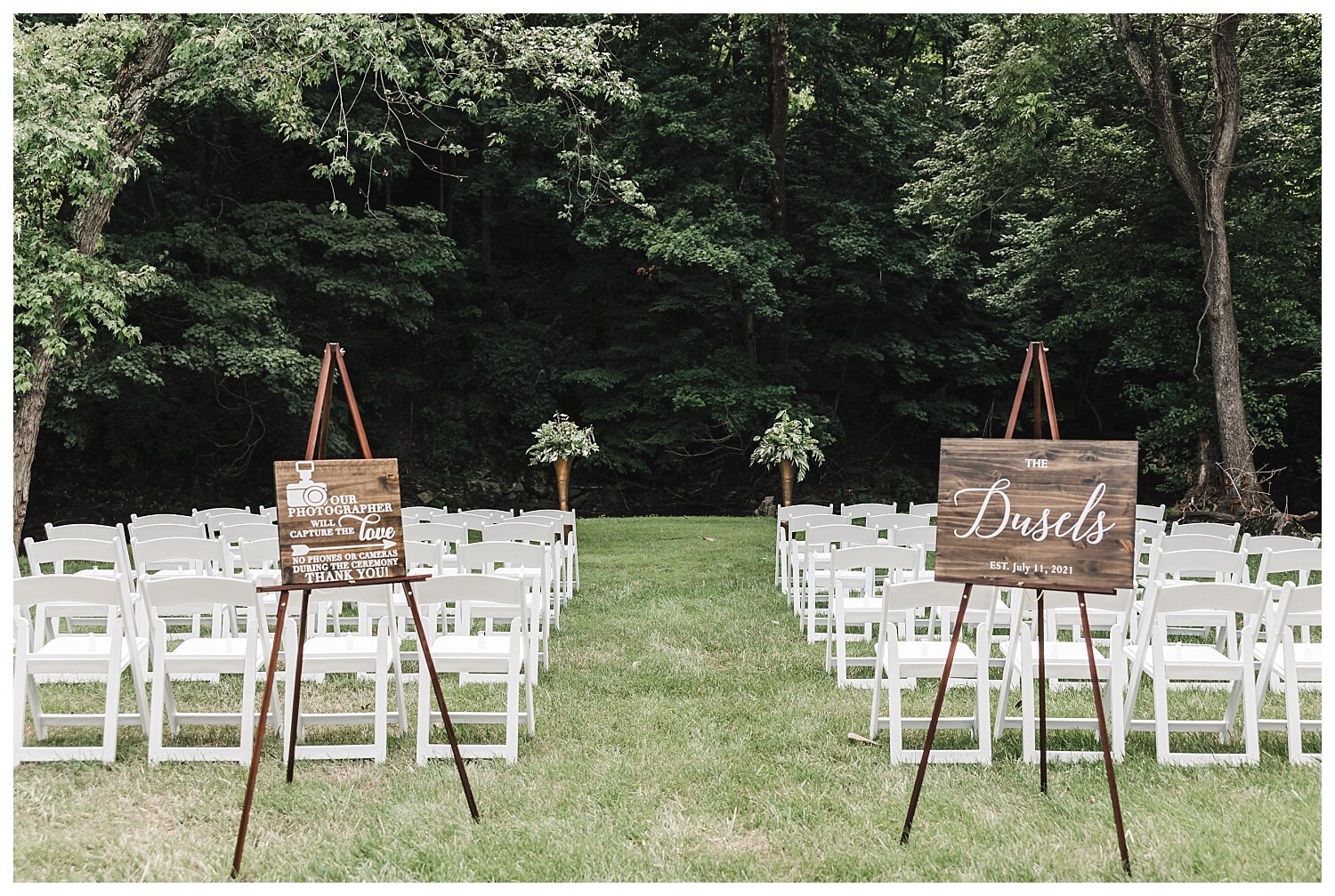 The Mill at Manor Falls wedding, Millersville, PA, outdoor ceremony