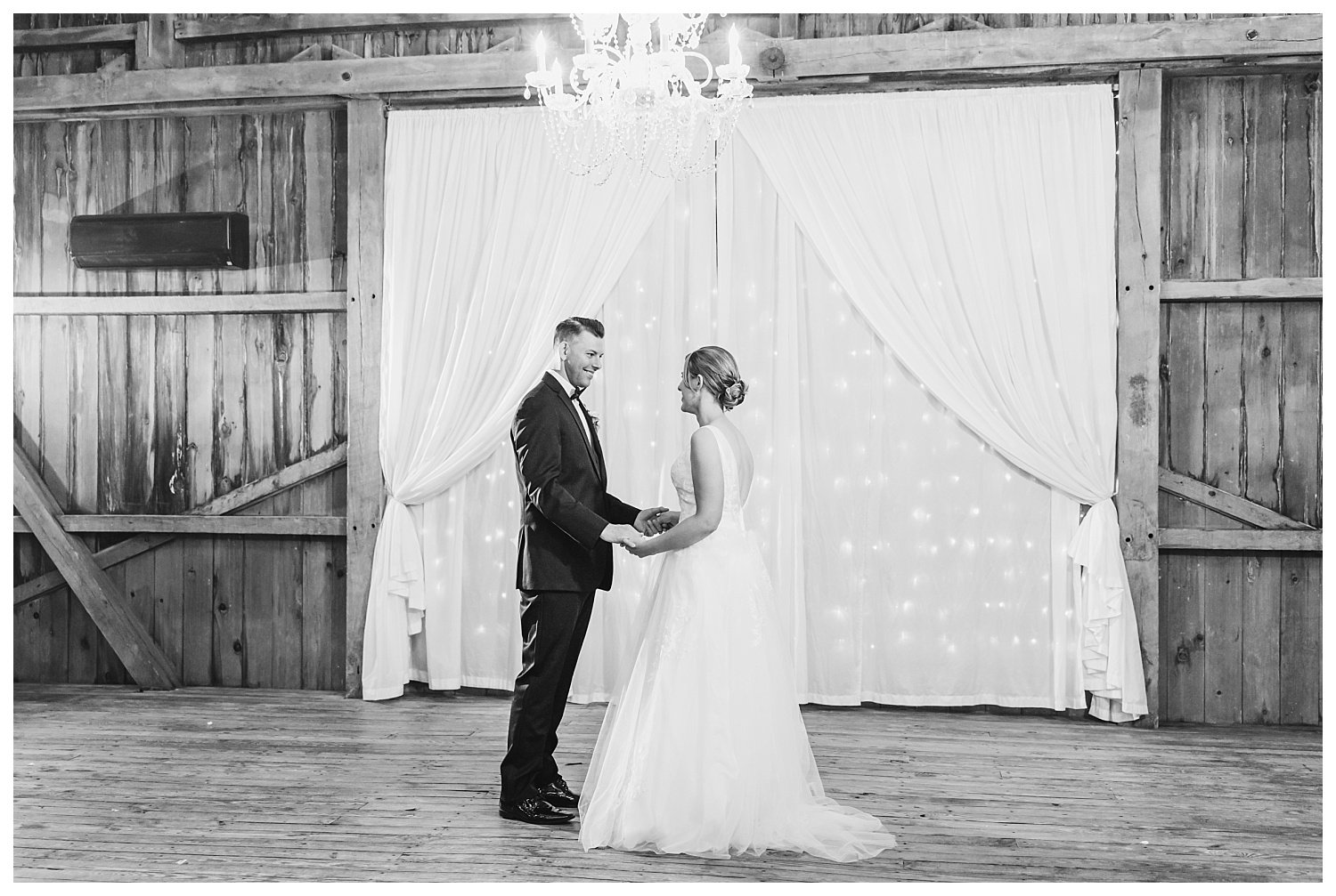Springside Barn wedding, barn reception, bride and groom first dance