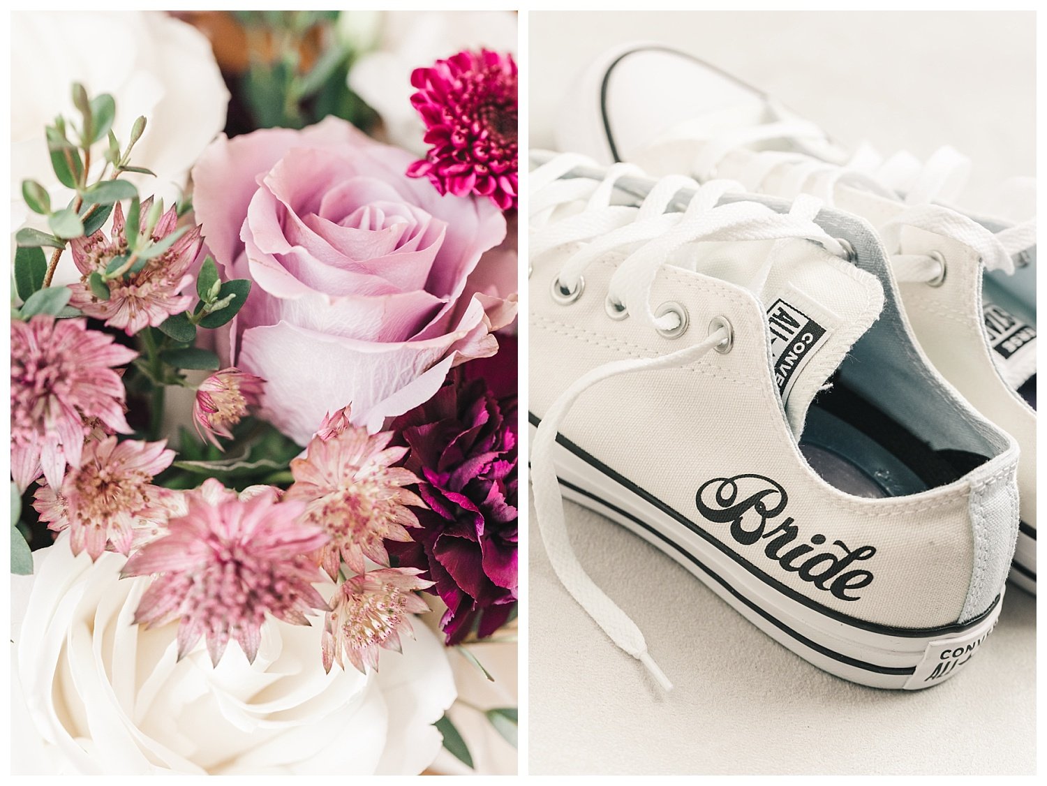 wedding details, wedding bouquet, wedding flowers, converse wedding, bride converse shoes