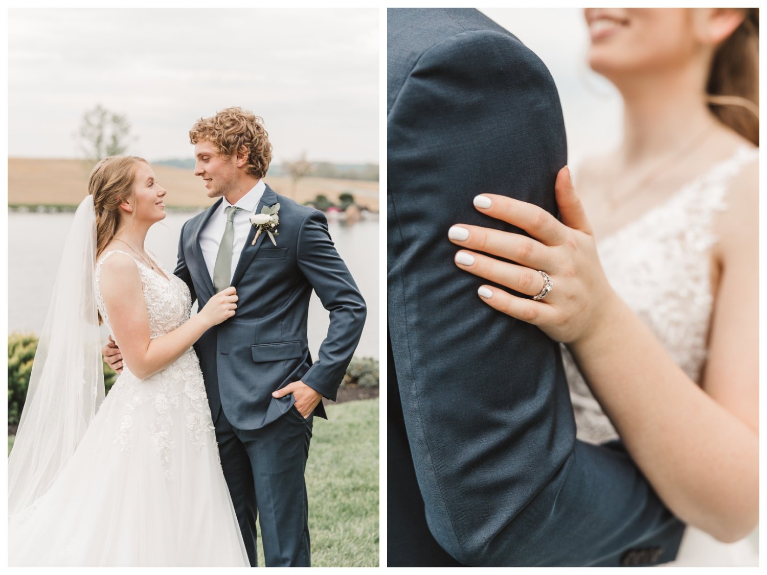 Harvest View Barn at Hershey Farms Wedding, bride and groom portrait