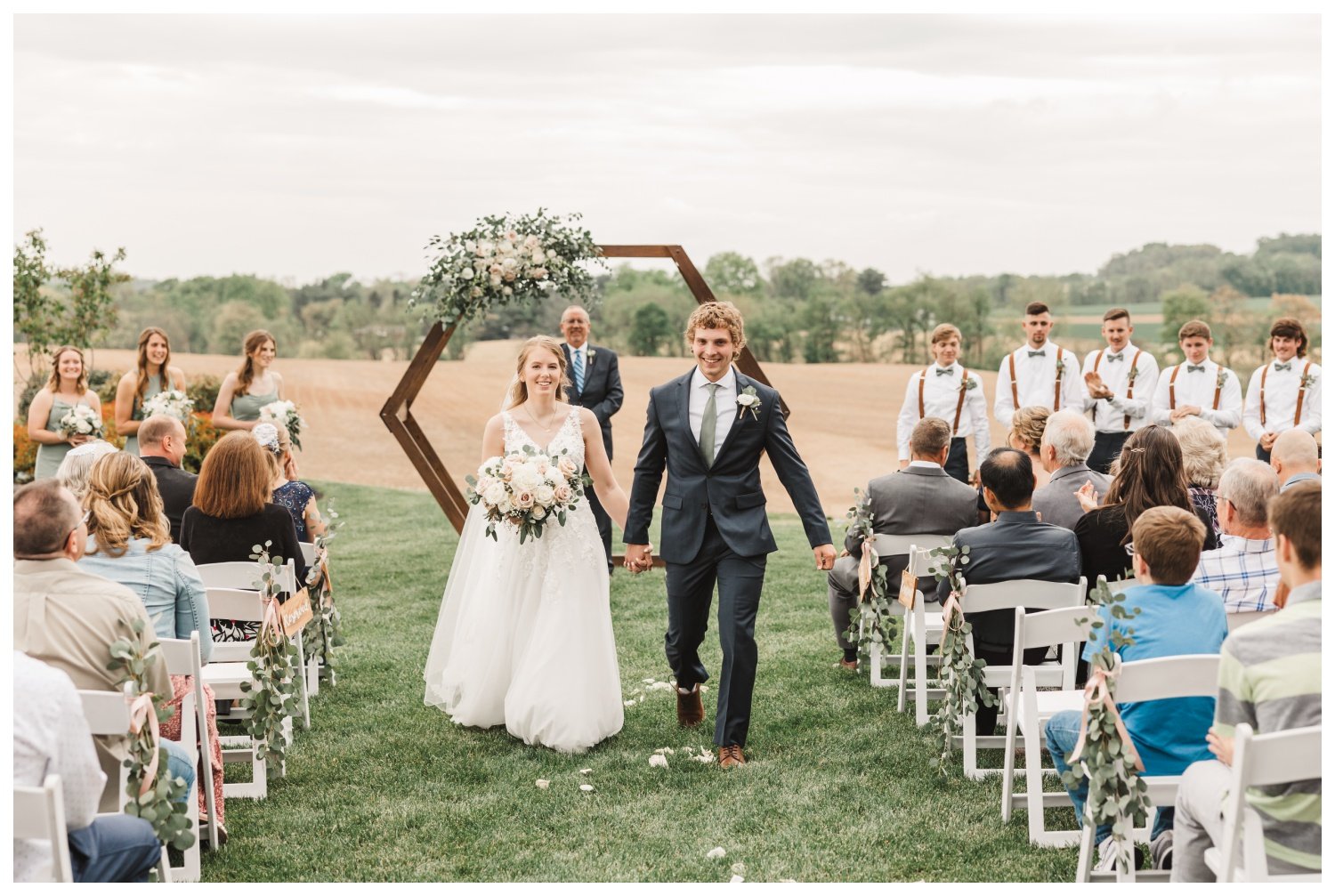 Harvest View Barn at Hershey Farms Wedding, Elizabethtown, PA, outdoor ceremony