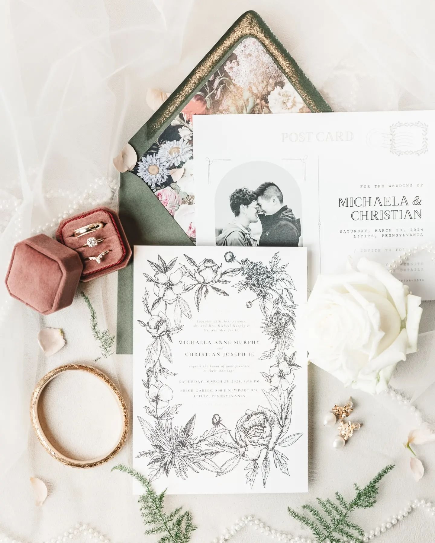 Wedding Wednesday coming to you with a glimpse of the details from Christian and Michaela's vintage garden themed wedding. Michaela has such an eye for art and design, and I loved seeing her vision come to life. Side note, growing up I was never real