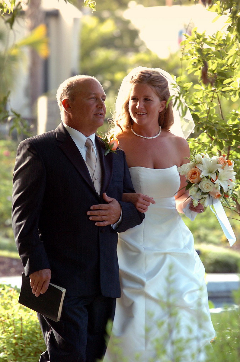 Dad walking Bride.