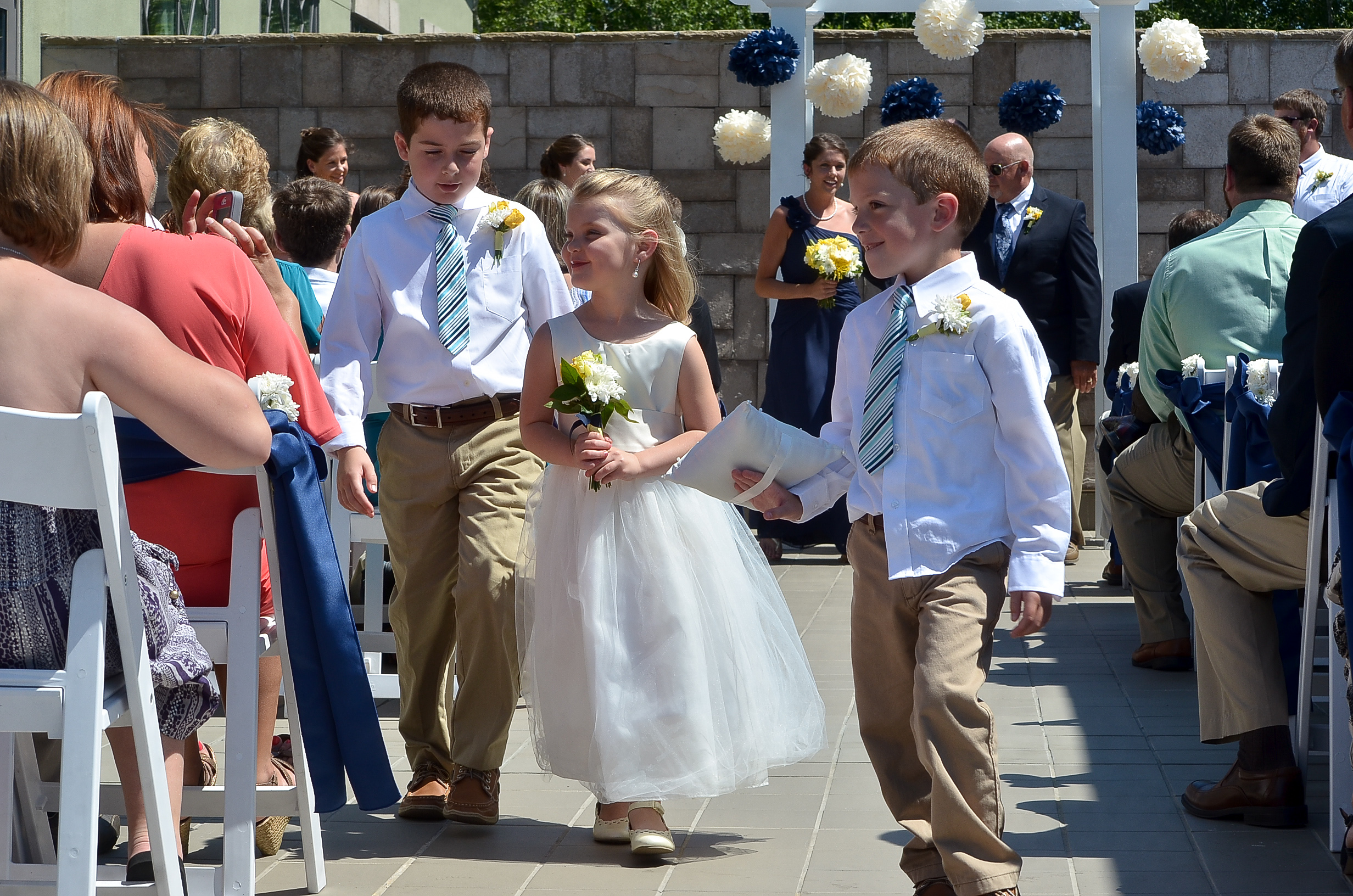 Flower girl and ring bearer.