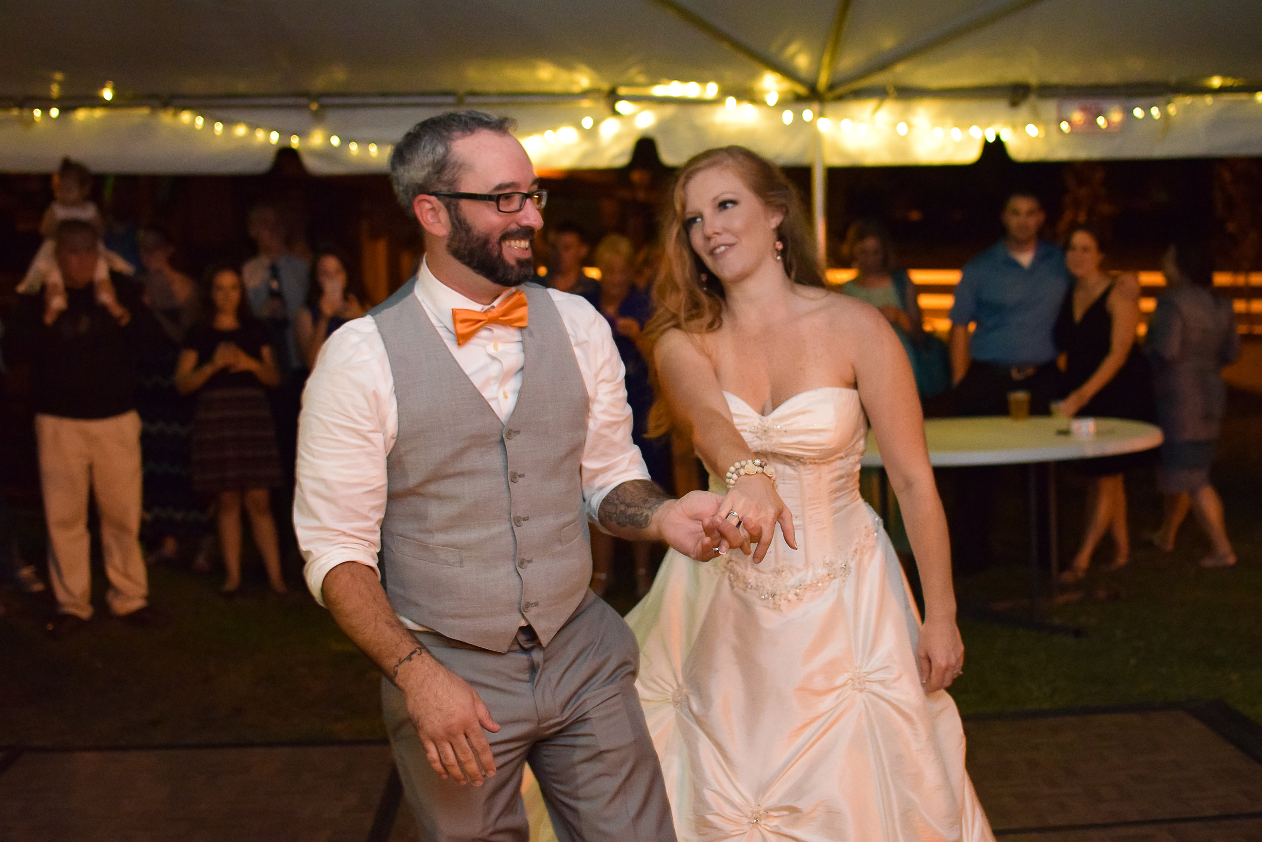 Bride and Groom ready for first dance.