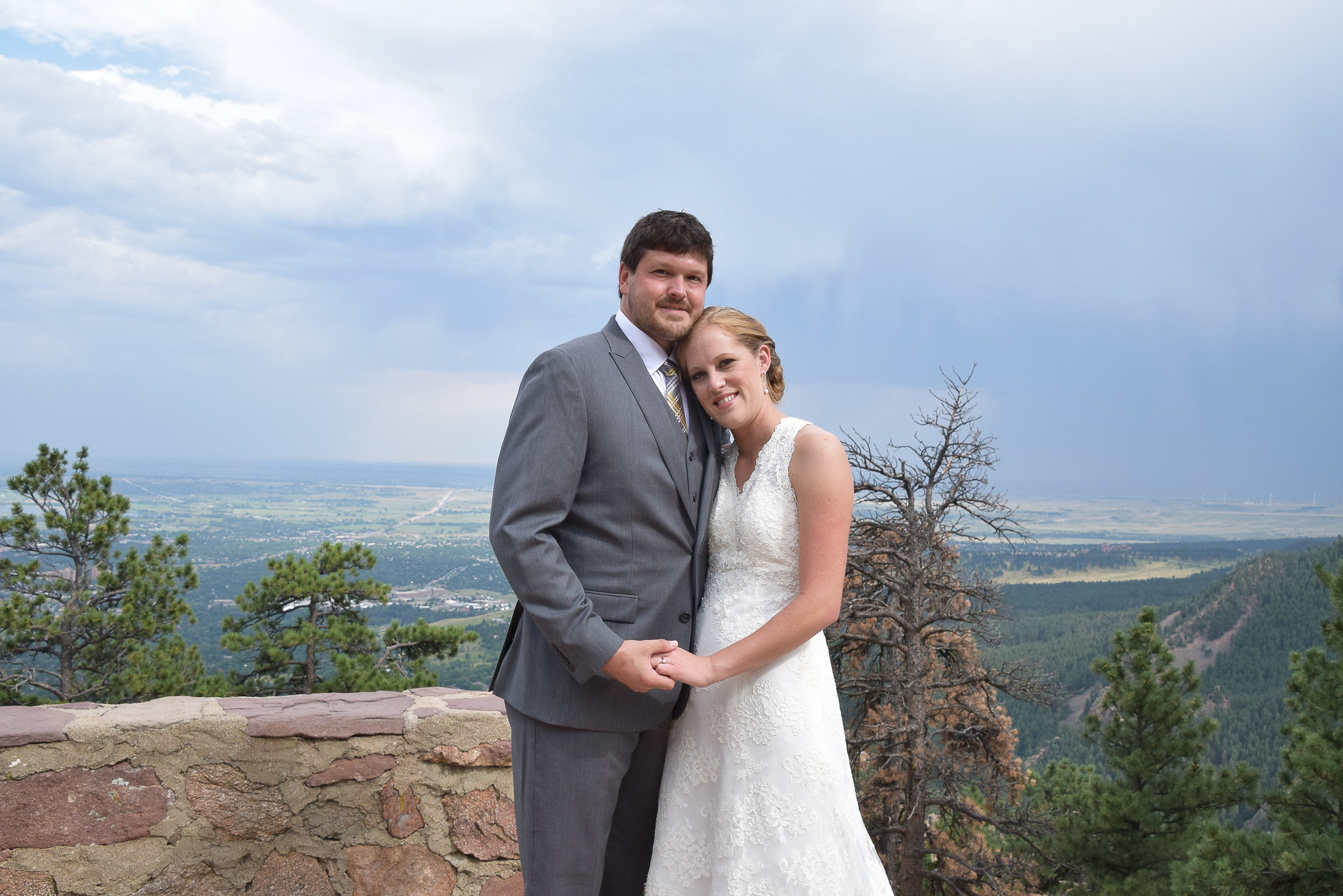 Bride and Groom Posing.