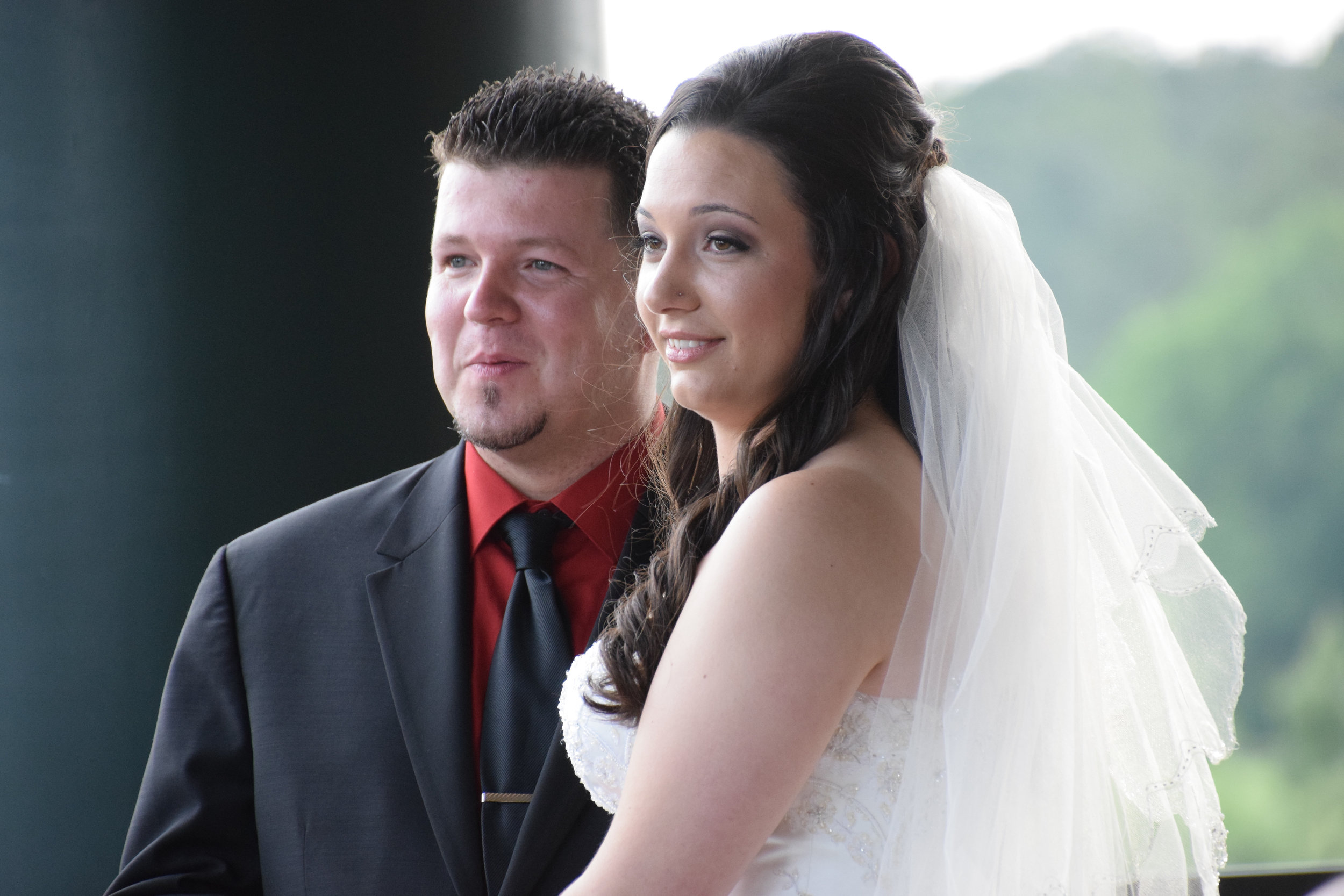 Bride and groom during ceremony.