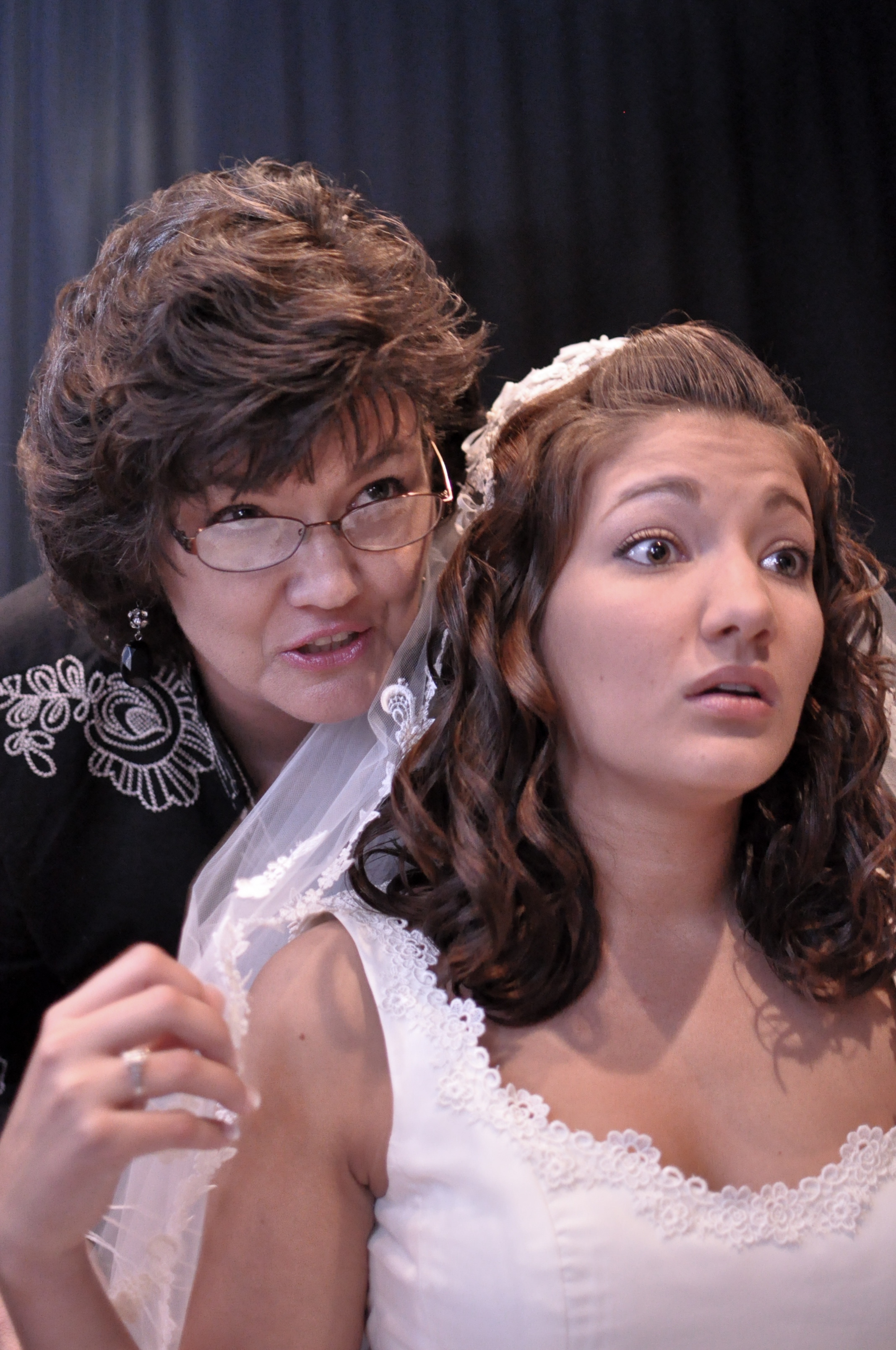 Bride and Mom.