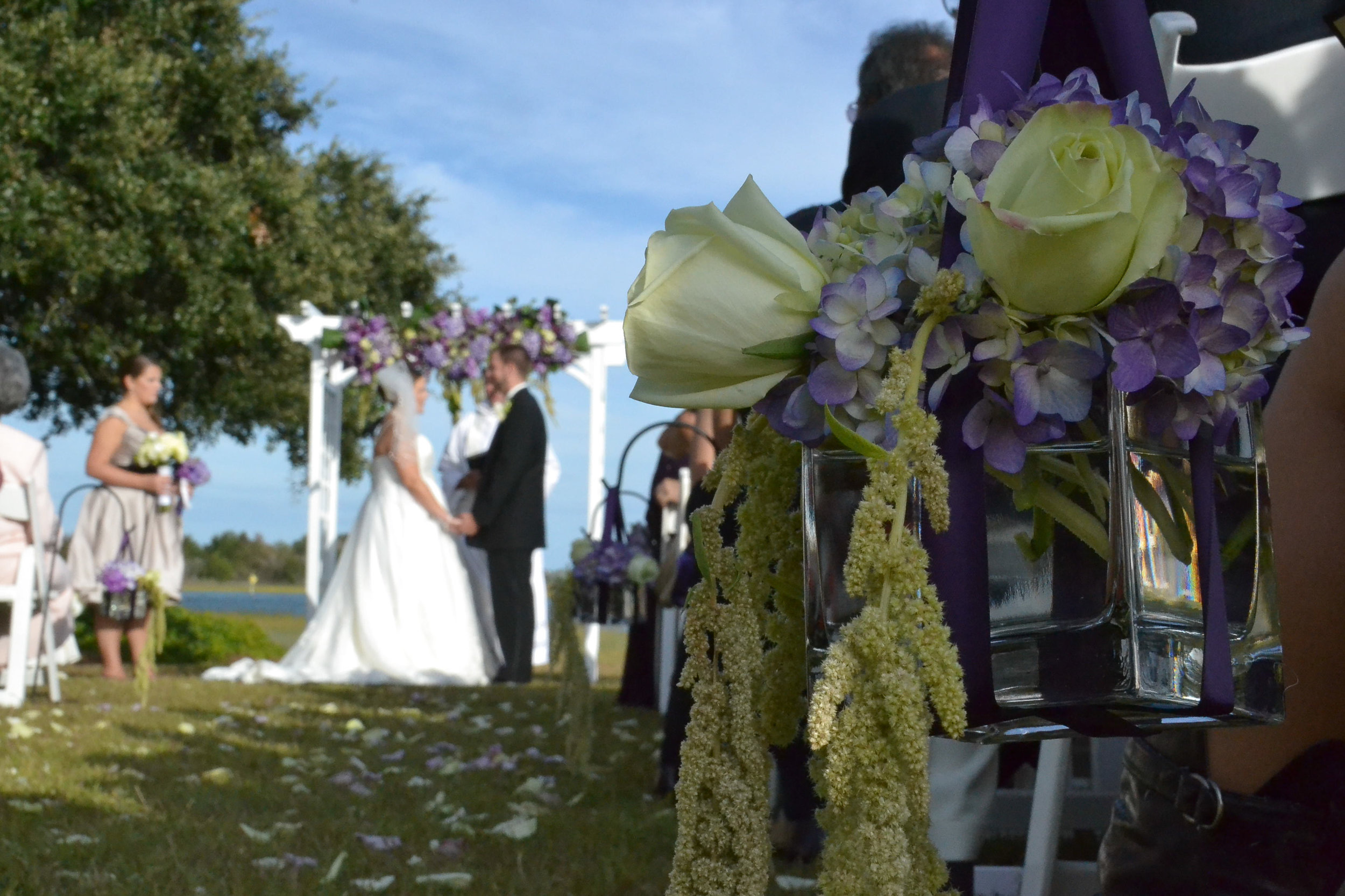 Wedding Ceremony on Intracoastal Waterway.