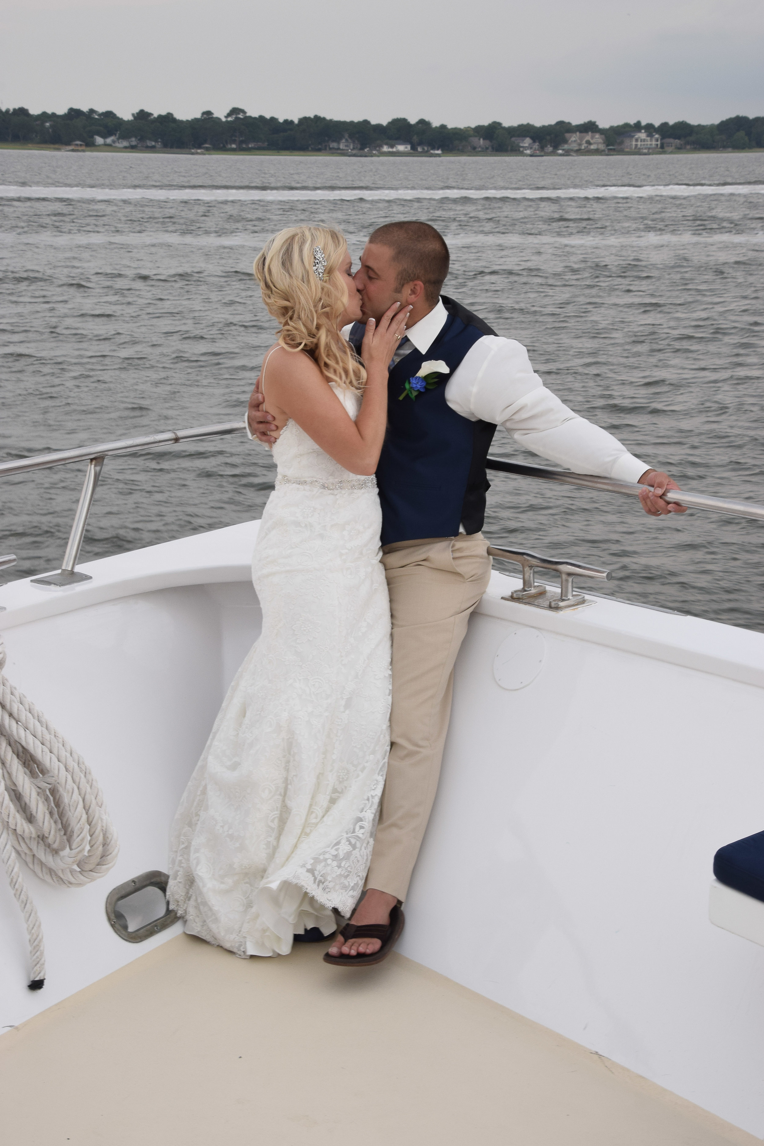 Wedding kiss, Carolina Girl, Charleston, SC.