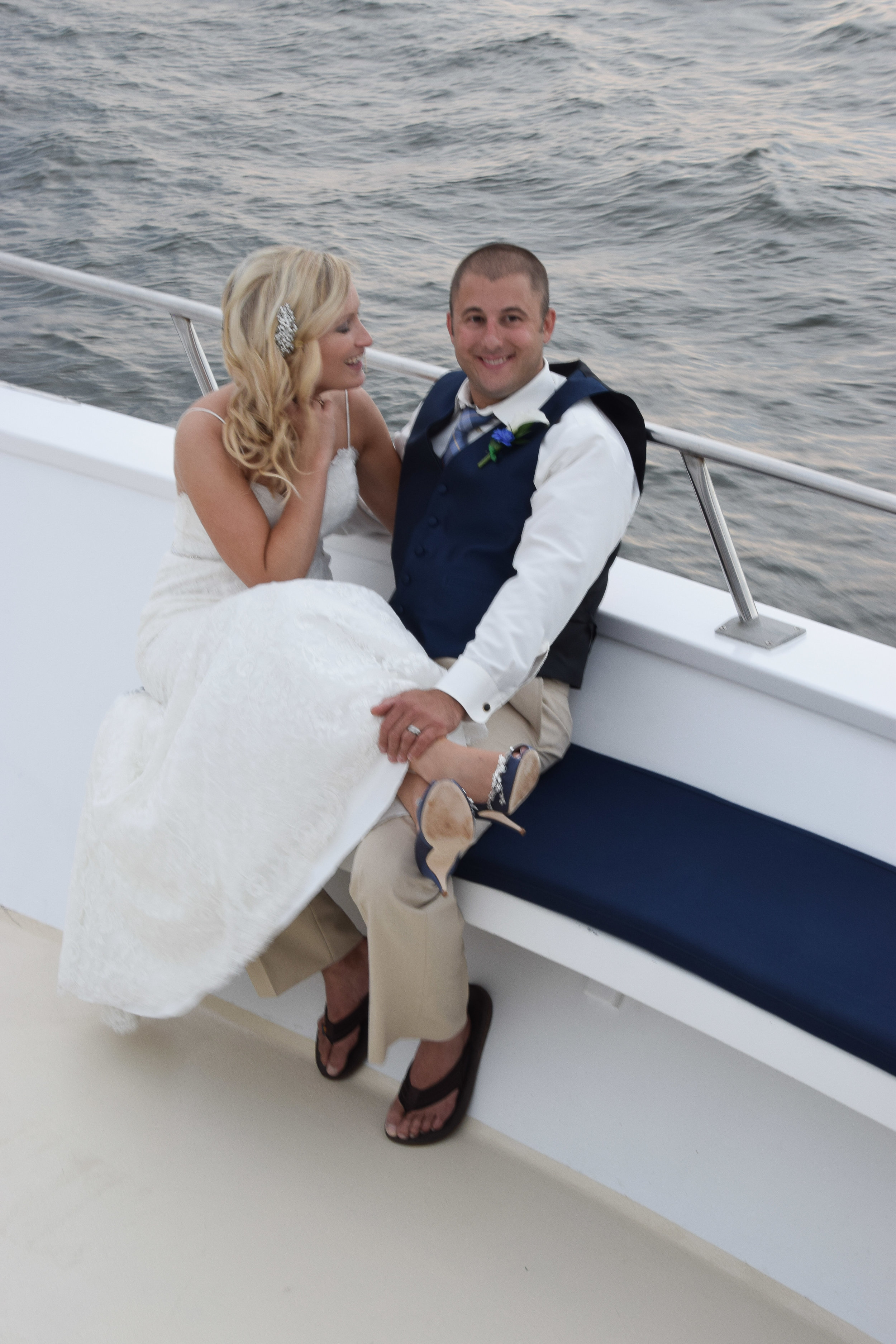 Candid shot of Bride and Groom, Carolina Girl...Charleston, SC.