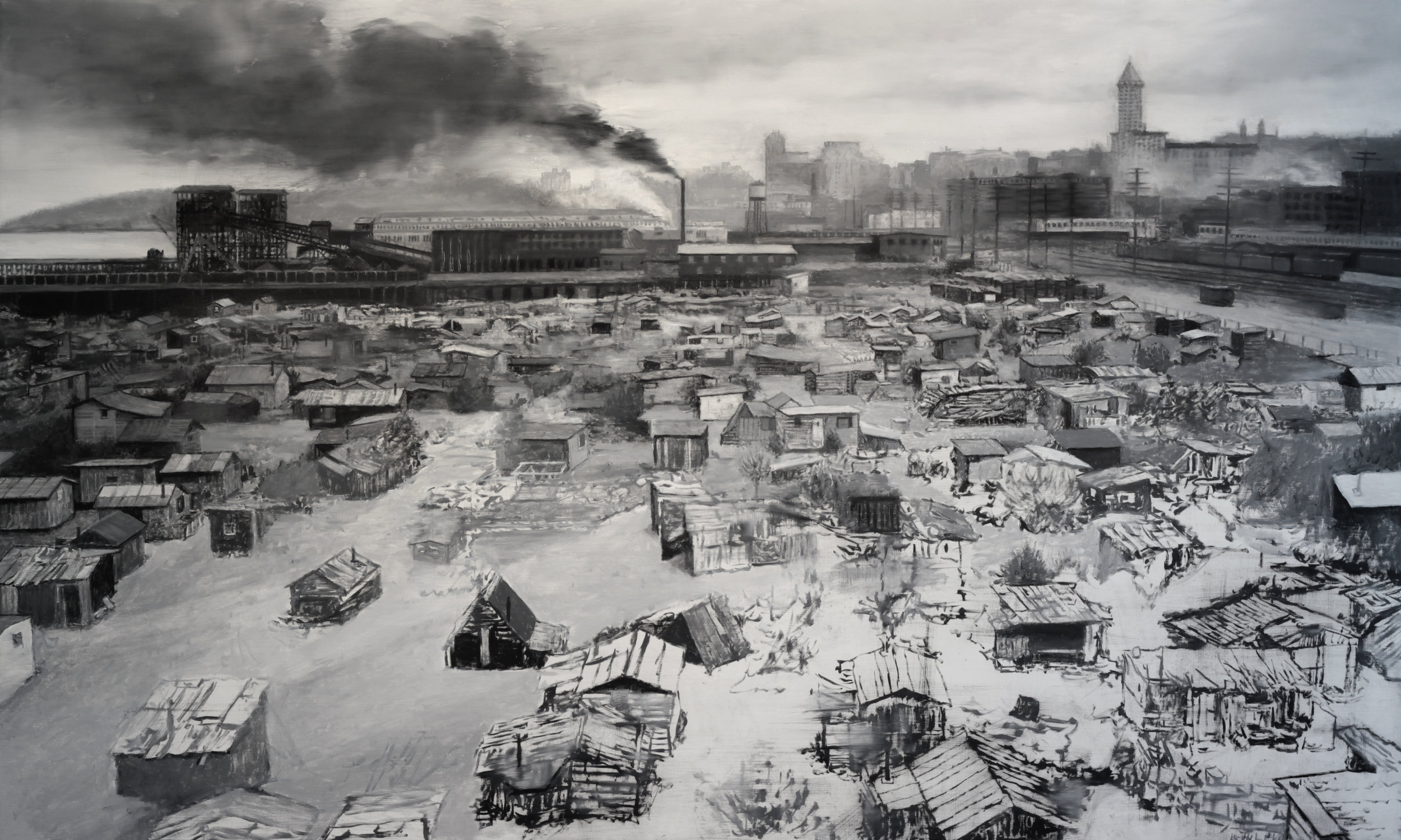 Hooverville, 36 x 60