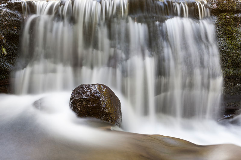 Waterfall & Rock. Sweet Creek. Florence, OR. 2013