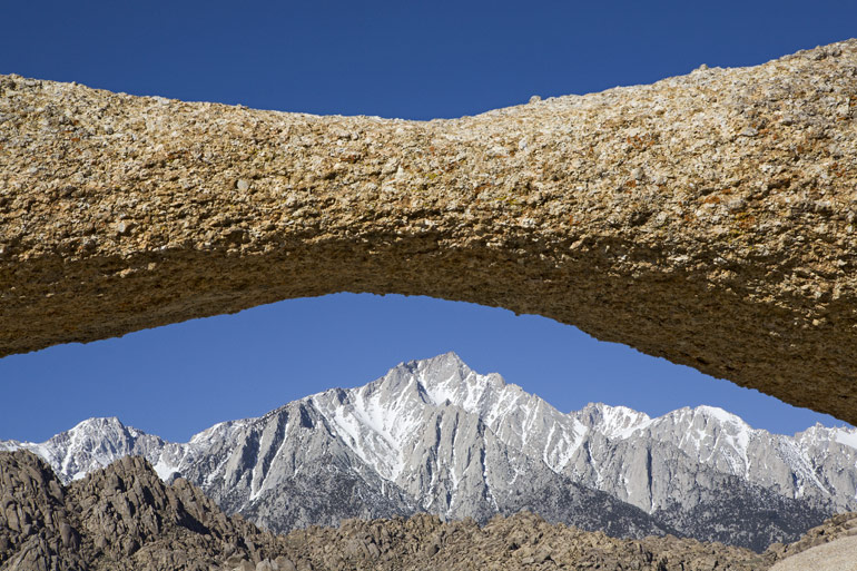 Lone Pine Peak & Natural Arch. Alabama Hills, Lone Pine, CA. 2010