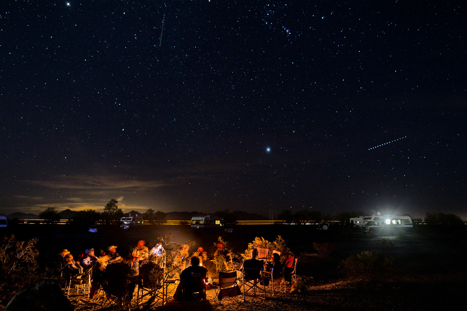 Evening Gathering. Quartzsite, AZ.