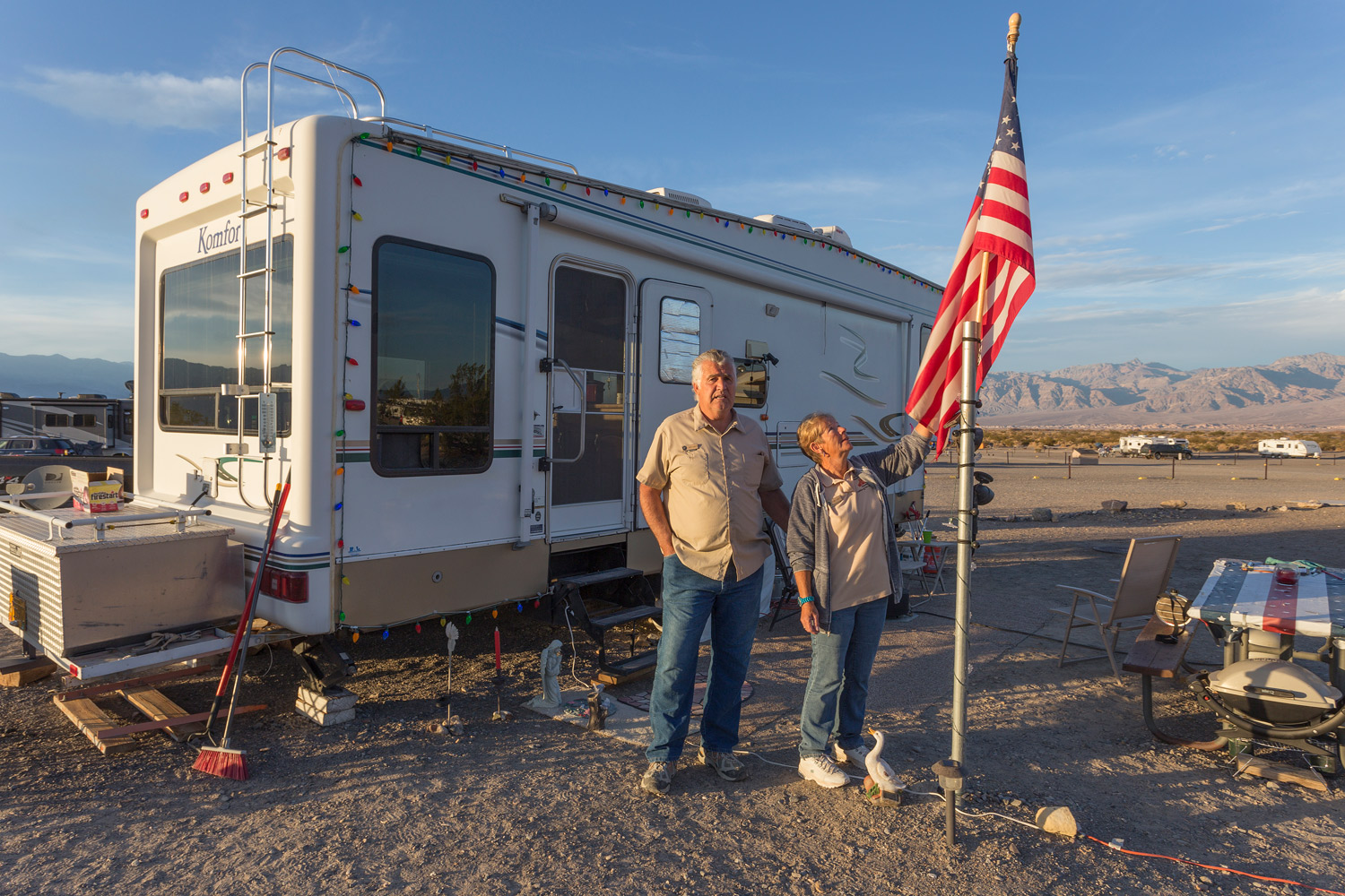 Roger & Elaine, Campground Hosts. Death Valley, CA