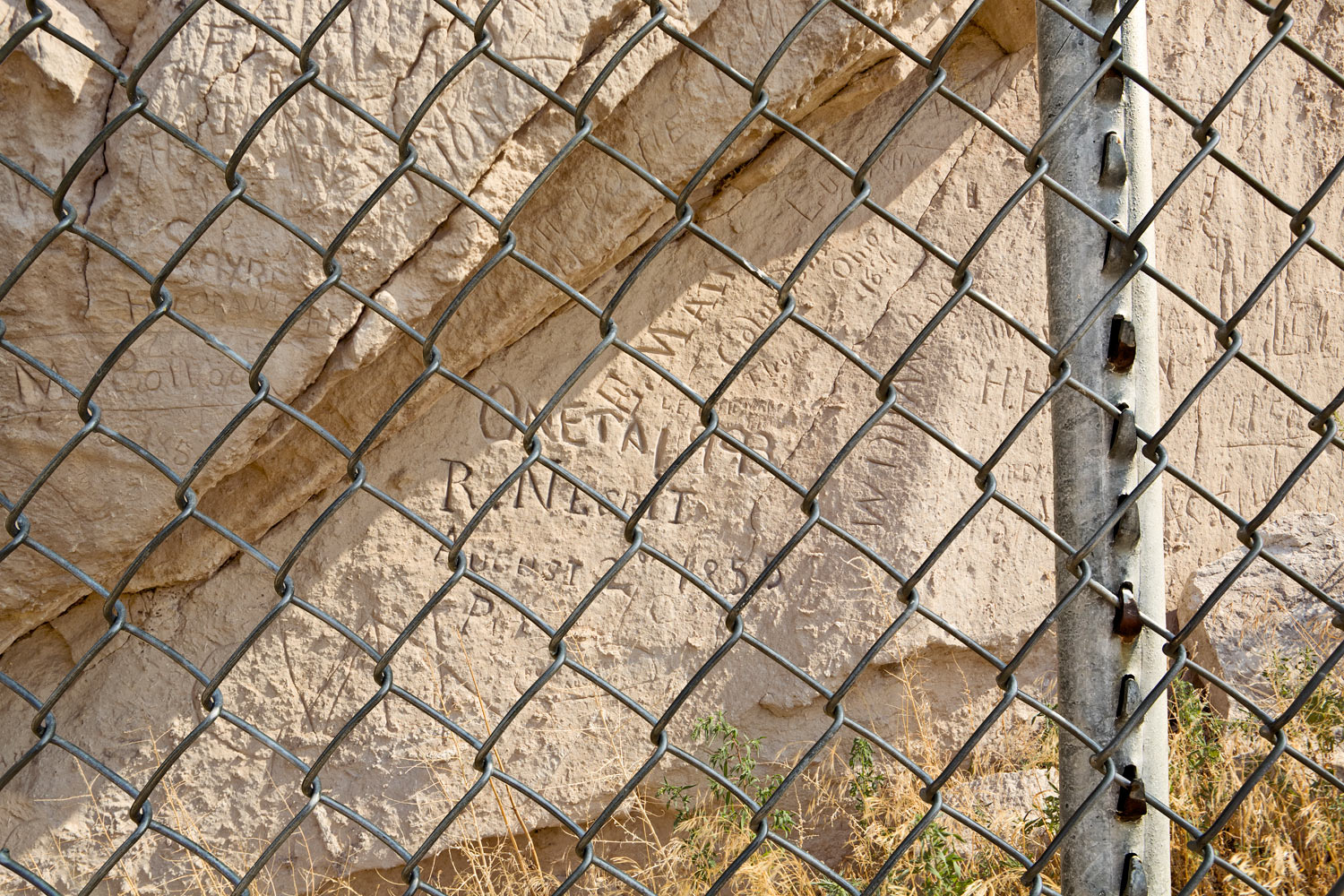 Protected Emigrant Graffiti. Register Cliff, WY